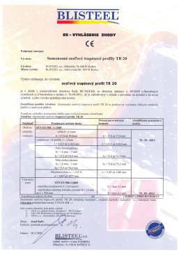 TR 20 - BLISTEEL as