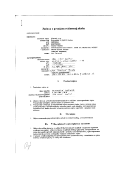 Zmluva o pren&aacute;jme reklamnej plochy