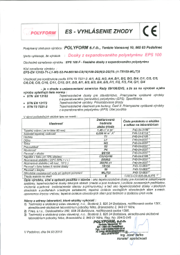 EPS 100 F - POLYFORM, sro