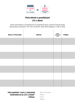 Potvrdenie o poukázaní - Godzone konferencia 2015