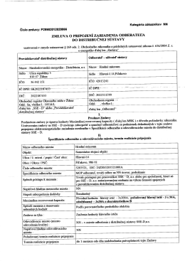 zmluva o pripojení odberateľa do distribucnej sustavy