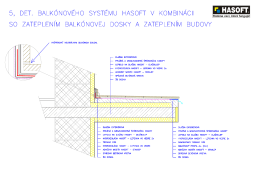 Detail balkónového systému HASOFT v kombinácii so zateplením
