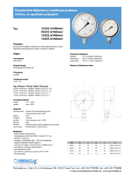 &Scaron;tandardn&eacute; tlakomery s ocel`ovou pružnou r&uacute;rkou