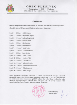 OBEC PLE&Scaron;IVEC