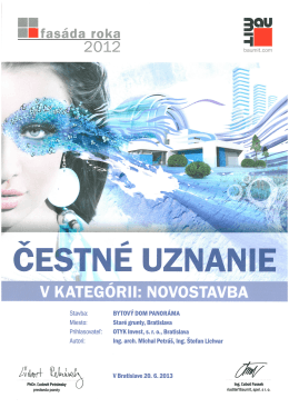 cestne uznanie - byty