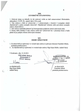 Termospol a.s. Košice - ZŠ Sečovce Komenského