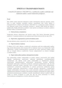 Spr&aacute;va o transparentnosti (2010)