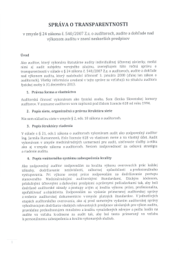 Spr&aacute;va o transparentnosti (2013)
