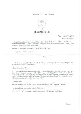 sprava katastra - beneholding.sk