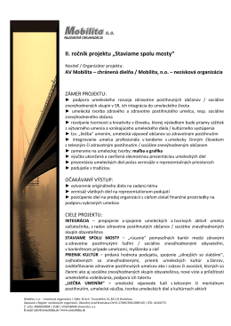O projekte Staviame spolu mosty, pdf, 296kB