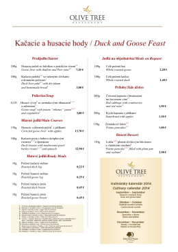 Kačacie a husacie hody / Duck and Goose Feast