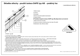 Skladba střechy - použití izolace DAPE typ AB