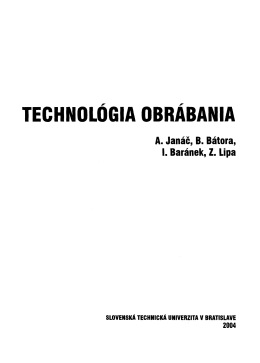 TECHNOLOGIA OBRABANIA