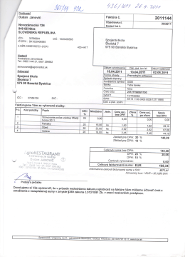 Dušan Janovič Novozámocká 124 949 05 Nitra SLOVENSKÁ