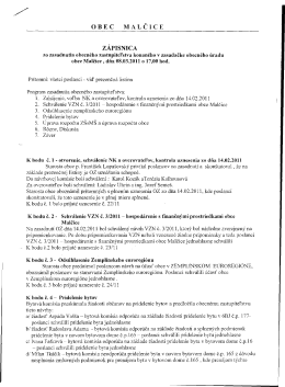 Zápisnica OZ - Obec Malčice
