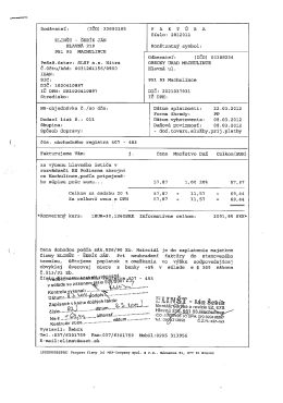 Dodávateľ: (IČO) 22580195 F ELINŠT - šEBÍK