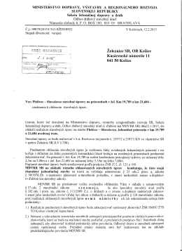 MINISTERSTVO DOPRAVY, v&Yacute;sTAvBY A