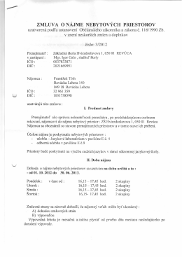 2. Zmluva o n&aacute;jme priestorov