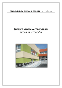 ŠkVP september 2013-2014.pdf - Základná škola, Tbiliská 4