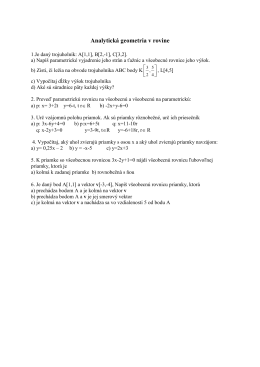 Analytická geometria v rovine (pdf)