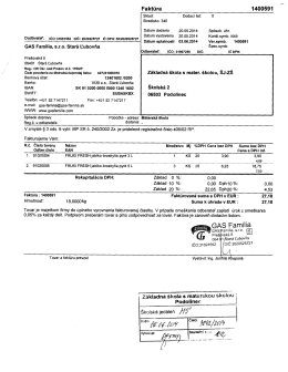 GAS Fam&iacute;lia, s.r.o. Star&aacute; Ľubovňa