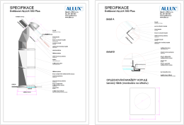 SPECIFIKACE Světlovod ALLUX 550 Plus - ALLUX