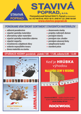 staviva - Staviv&aacute; Poprad, sro
