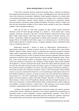 Správa drezúrnej komisie SJF za rok 2014.