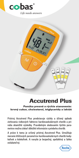 Accutrend Plus leták - Roche Slovensko s. r. o.