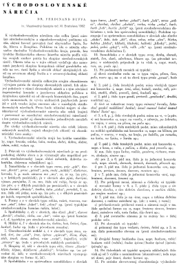 V&yacute;chodoslovensk&eacute; n&aacute;rečia. Vlastivedn&yacute; časopis roč. XI, 1962.