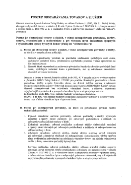 Postup obstarávania - Okresné stavebné bytové družstvo Dolný Kubín