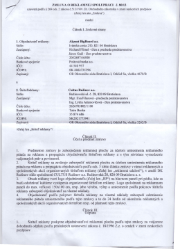 Zmluva - Akzent BigBoard a.s.