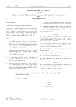 Nariadenie Komisie (EÚ) č. 581/2010 z 1. júla 2010 týkajúce sa