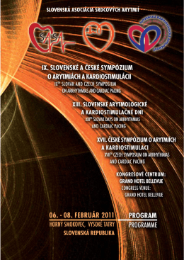 Program sympózia (súbor .pdf) - Slovenská asociácia srdcových