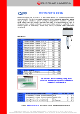 multikanálové pipety - Eurolab Lambda a.s.