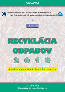 recyklácia odpadov 2 0 1 0 recyklácia odpadov 2 0 1 0 recyklácia