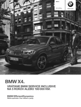 Cenník BMW X4.