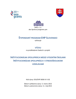 Názov poskytovateľa pomoci - Štipendijný program EHP Slovensko