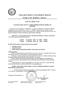 otvoriť dokument . . . TU - Z&aacute;kladn&aacute; &Scaron;kola s Materskou &Scaron;kolou