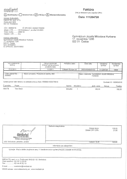Fakt&uacute;ra č. 111204728 - MEDIATEL, spol. s.r.o.