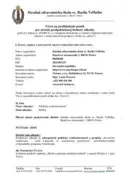 Fotografia na cel&uacute; stranu - Cirkevn&aacute; Stredn&aacute; zdravotn&iacute;cka &scaron;kola sv