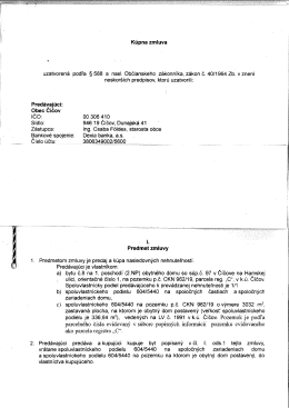 Kúpna zmluva - Kosár F.