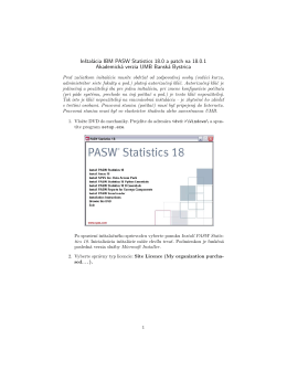 Inštalácia IBM PASW Statistics 18.0 a patch na 18.0.1 Akademická
