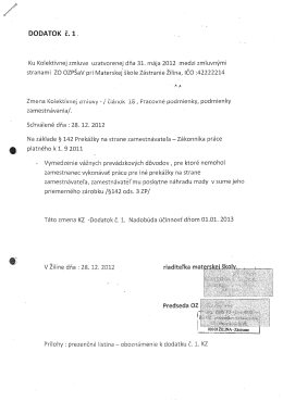 dodatok 1,2,3 - Materská škola, Cesta k vodojemu 386/4, 010 03 Žilina