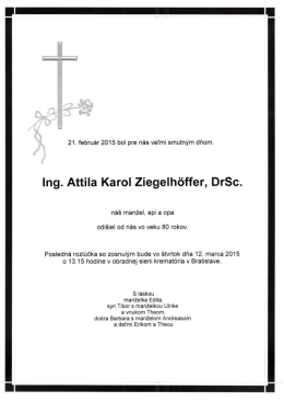 Ing. Attila Karol Ziegelh&ouml;ffer, DrSc.