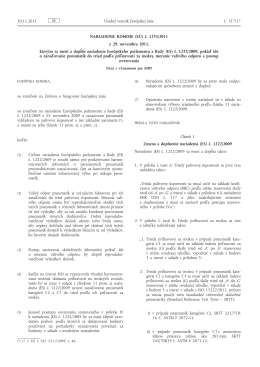 Nariadenie Komisie (EÚ) č. 1235/2011 z 29. novembra 2011, ktorým