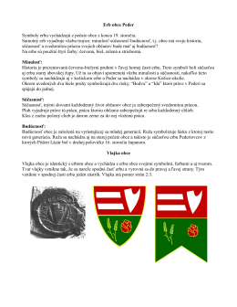 Erb obce Peder Symboly erbu vychádzajú z pečate obce z konca 19