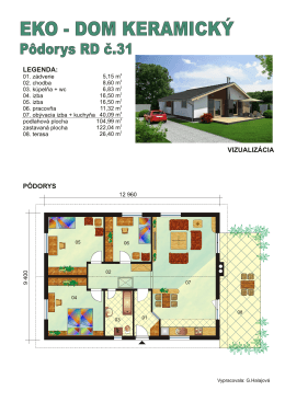 66.389€ Eko dom keramický 122,04 m 2 z.p.