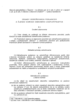 Obecn&eacute; zastupiteľstvo v &Scaron;oporni - na z&aacute;klade ust. &sect; 11 ods. 4, p&iacute;sm