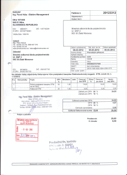 Ing. Pavel Hála - Elektro Management Dlhá 107/455 949 01 Nitra